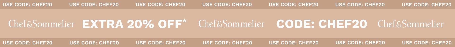 Chef & Sommelier - EXTRA 20% OF