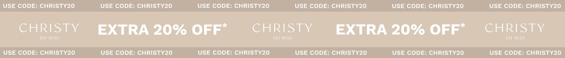 CHRISTY - EXTRA 20% OFF