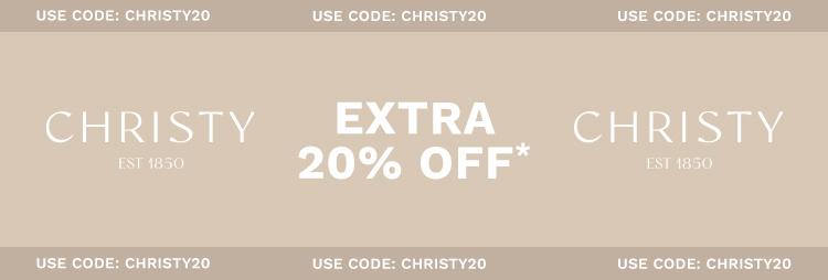 CHRISTY - EXTRA 20% OFF