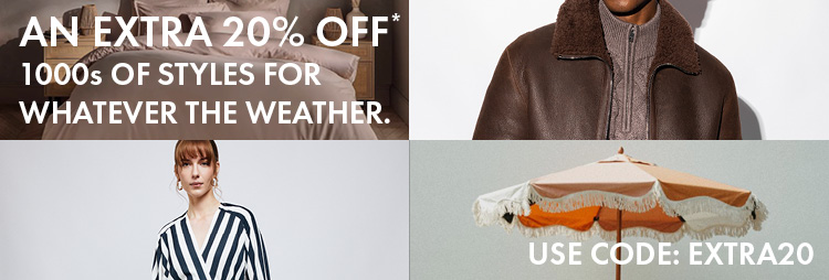 Deals For Her, Him and Home USE CODE: EXTRA20 - BRANDALLEY