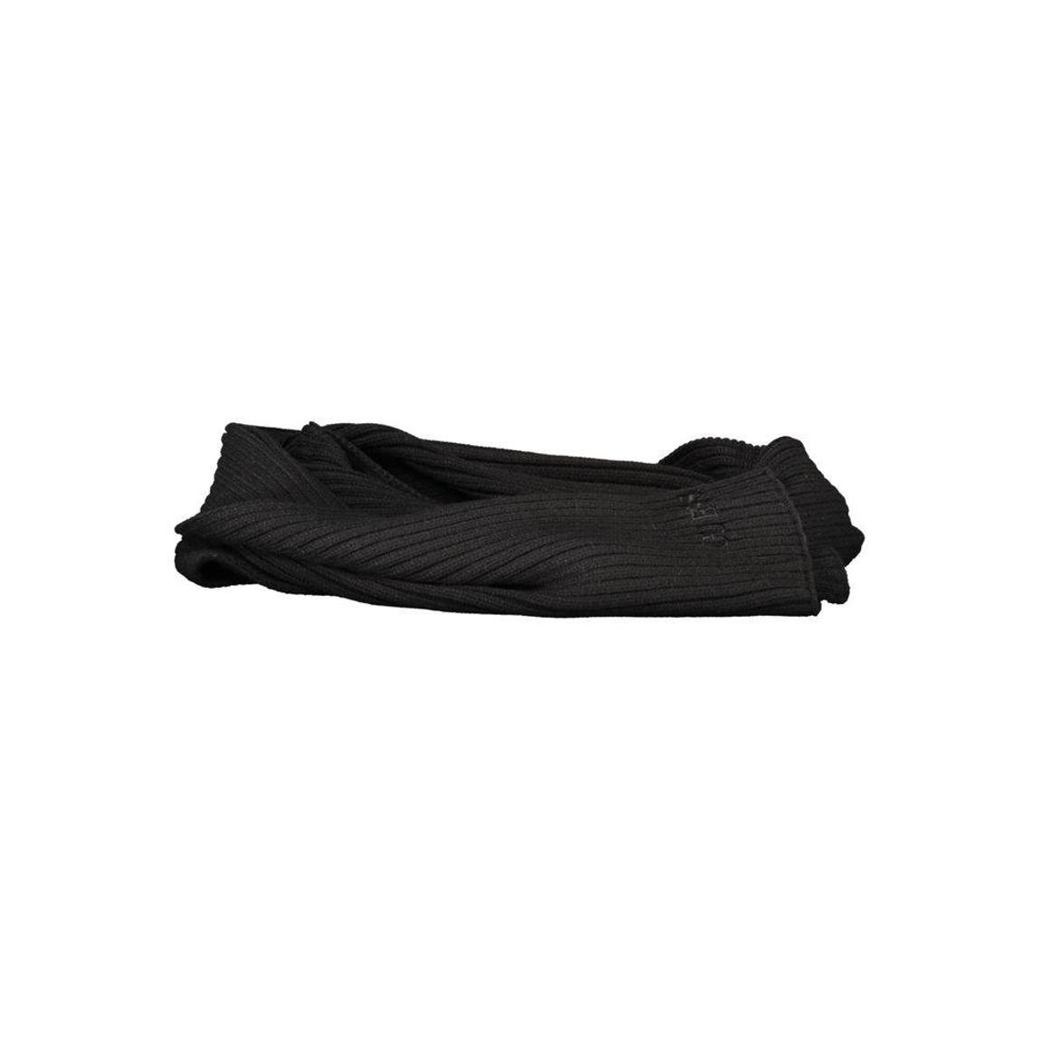 Ribbed Knit Top Long Sleeve Wo - Black Scarves main product photo