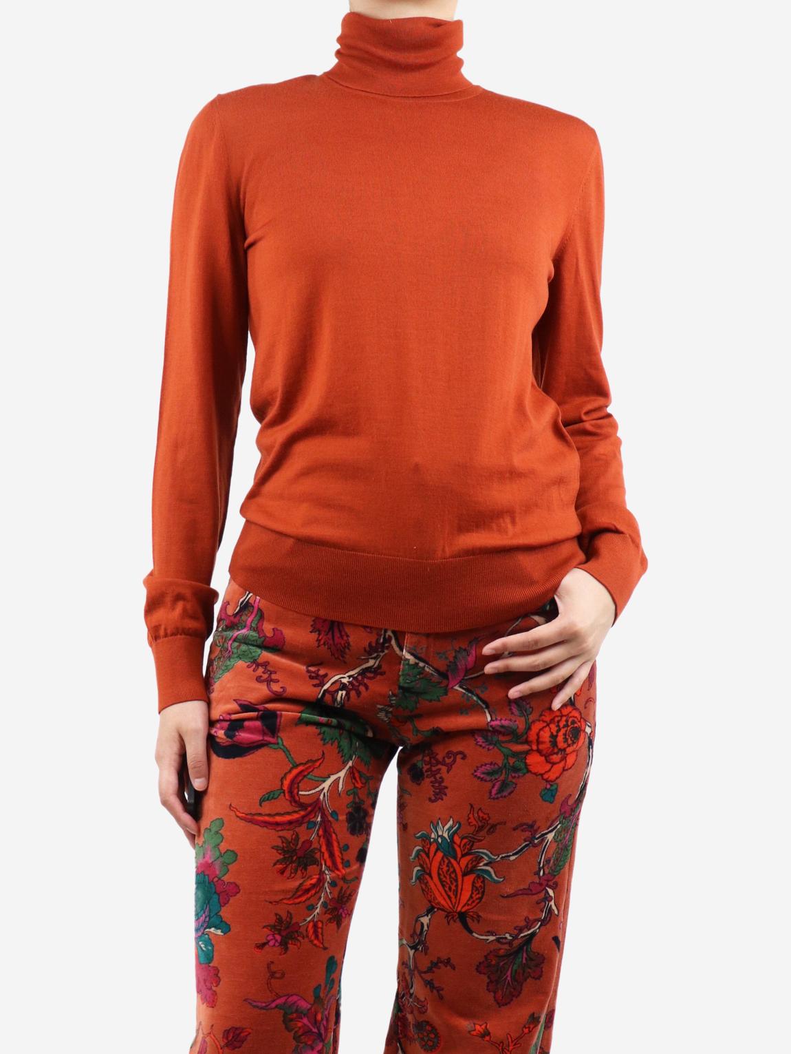 Rust roll-neck sweater main product photo
