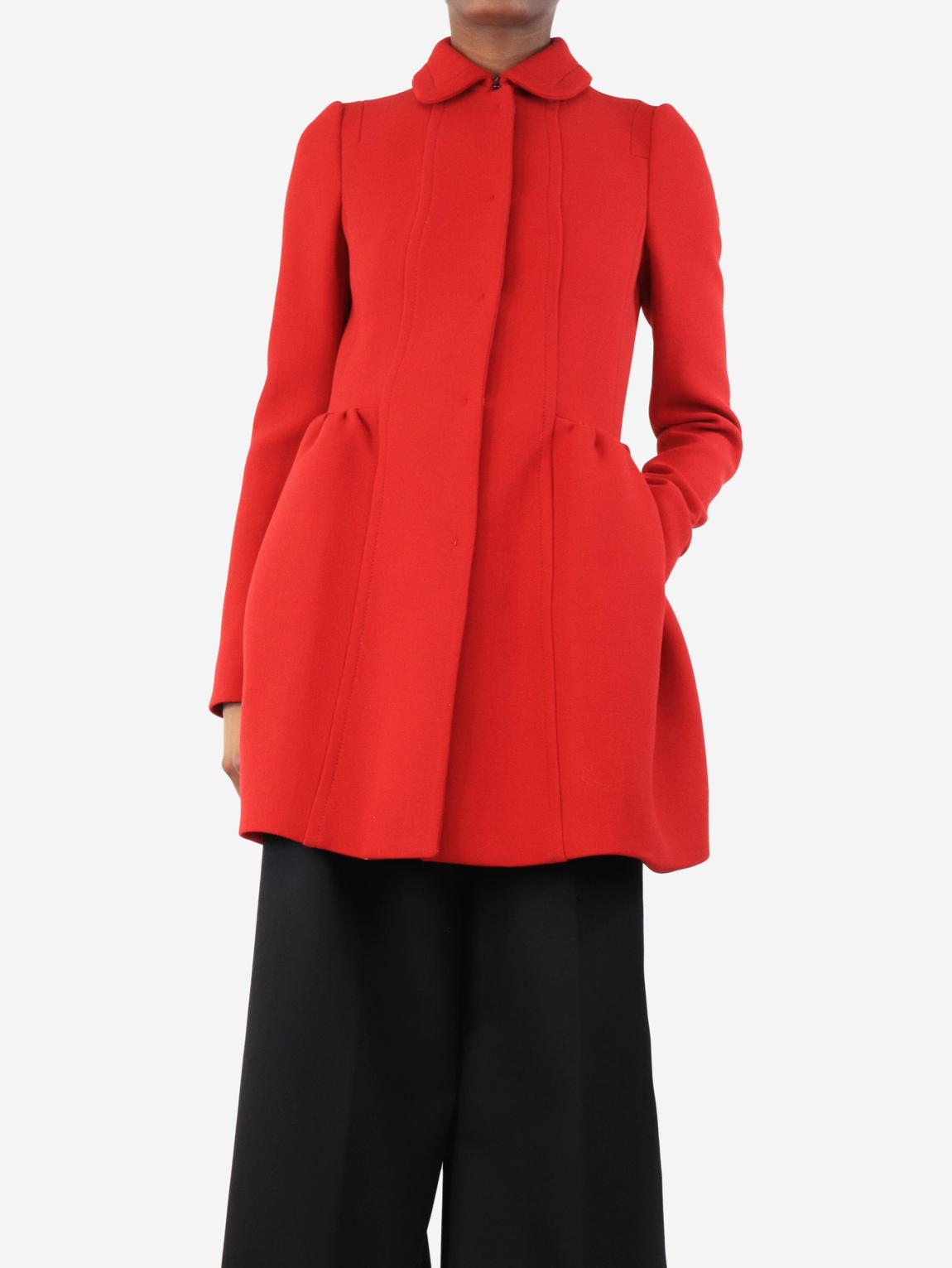 Red wool coat main product photo