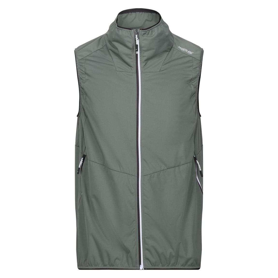 Mens Lankin VI Softshell Gilet Agave Green/Citron Lime main product photo