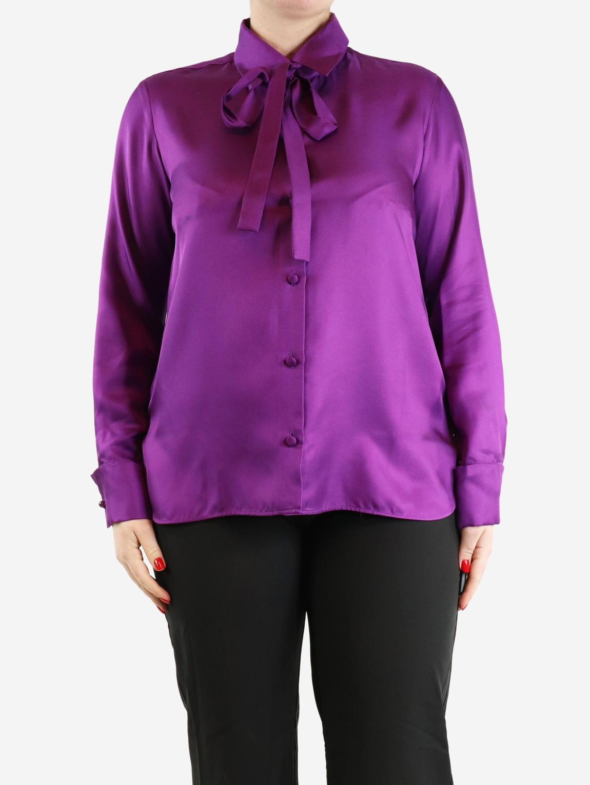 Purple silk shirt main product photo