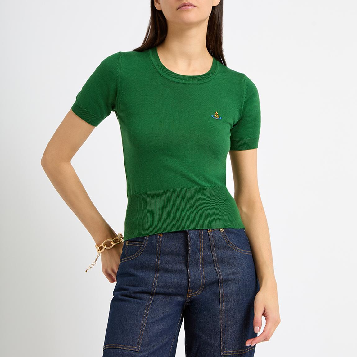 Khaki Bea Cotton Logo Top main product photo