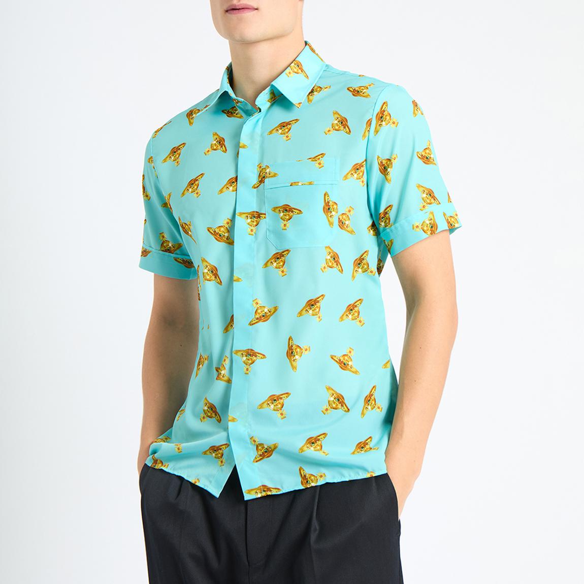 Turquoise Printed Shirt main product photo