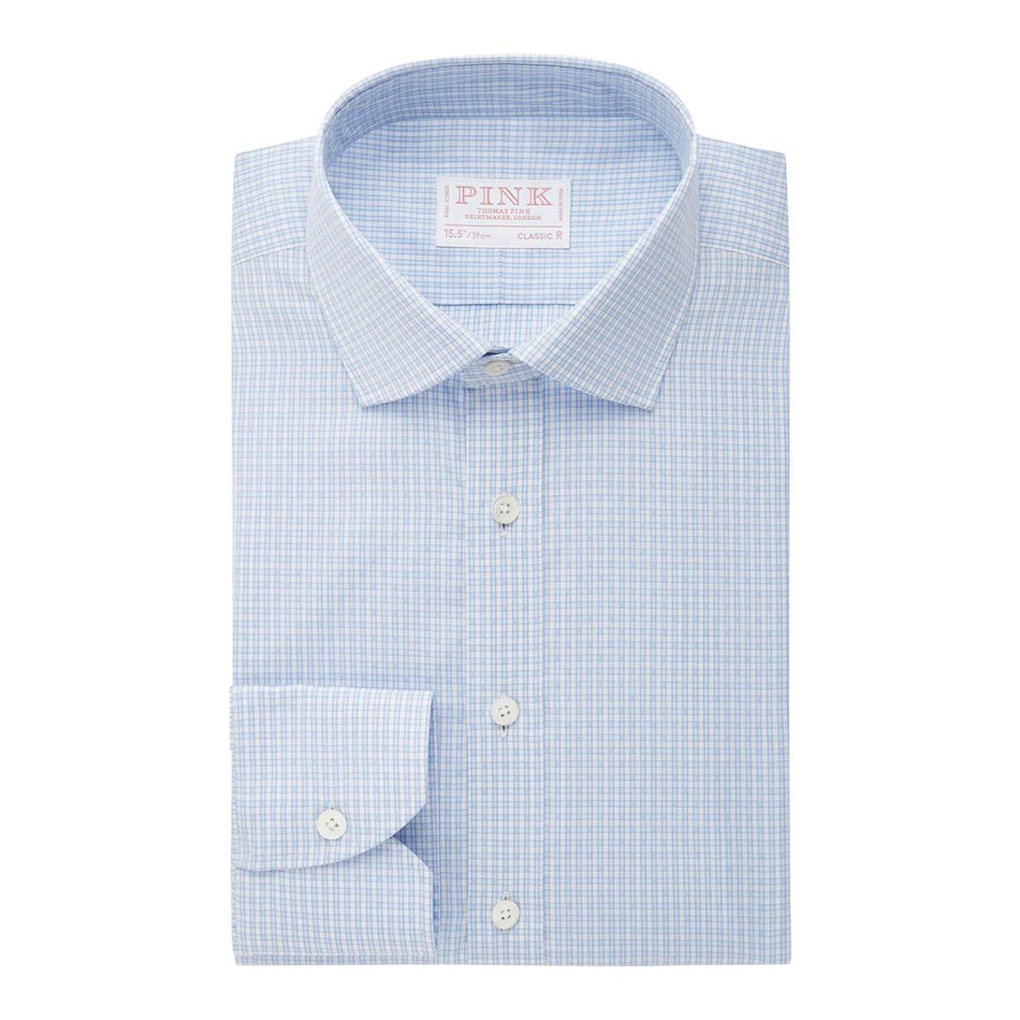 Blue Check Classic Fit Dobby Cotton Shirt main product photo