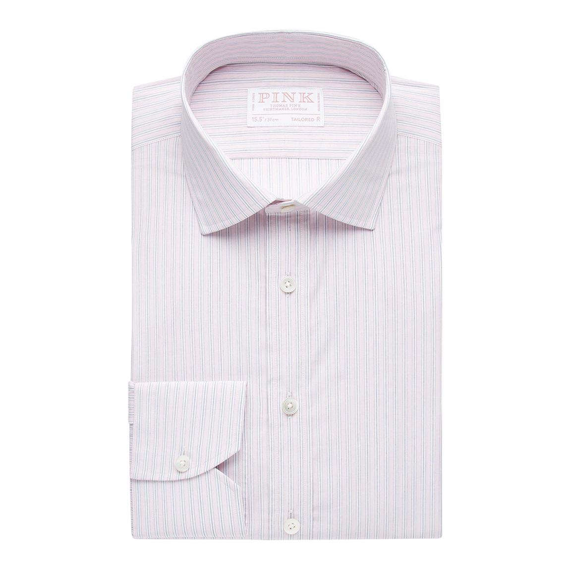 Pink Stripe Tailored Fit Cotton Shirt main product photo