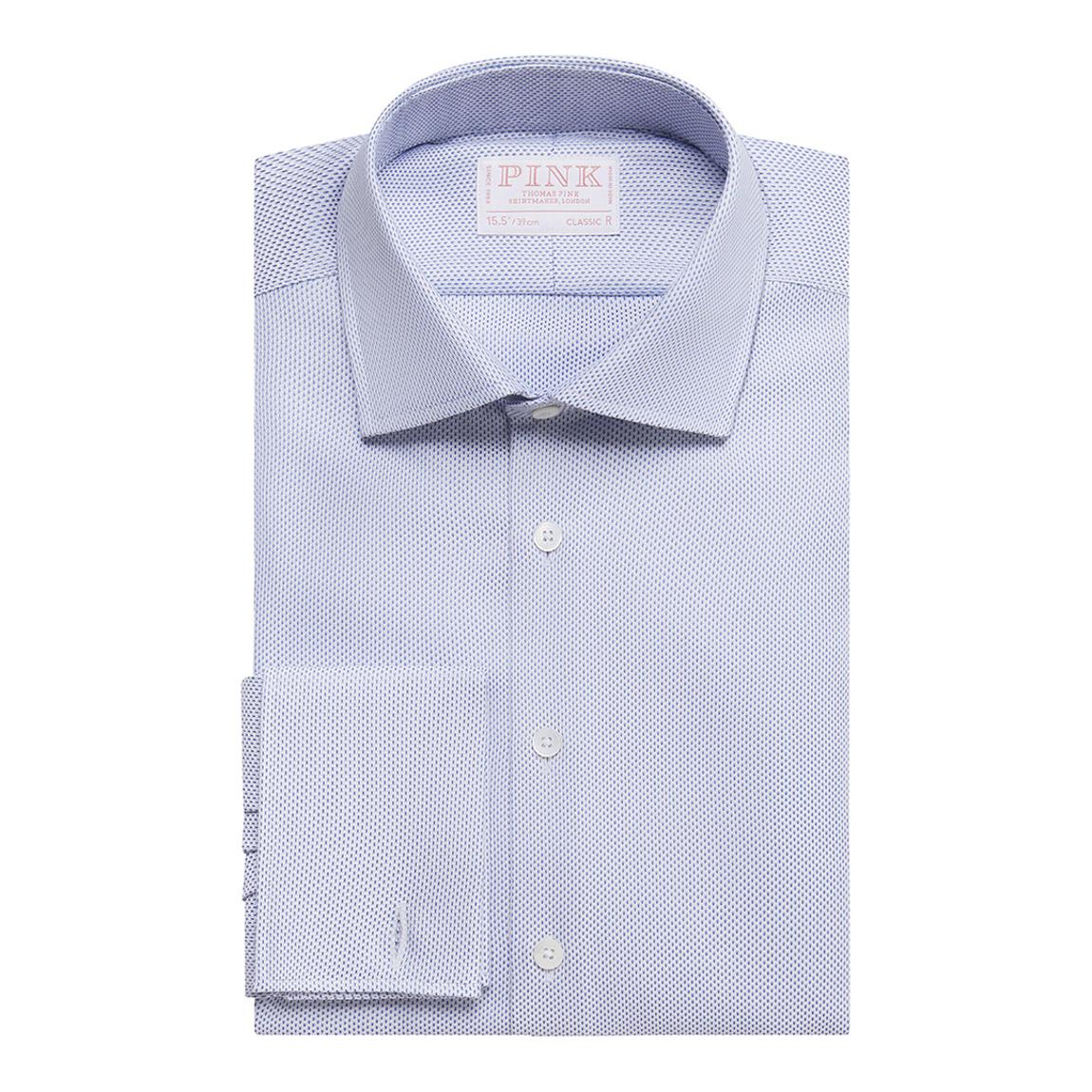 Blue Jacquard Classic Fit Cotton Shirt main product photo