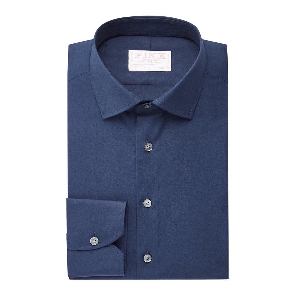 Blue Slim Fit Cotton Shirt main product photo