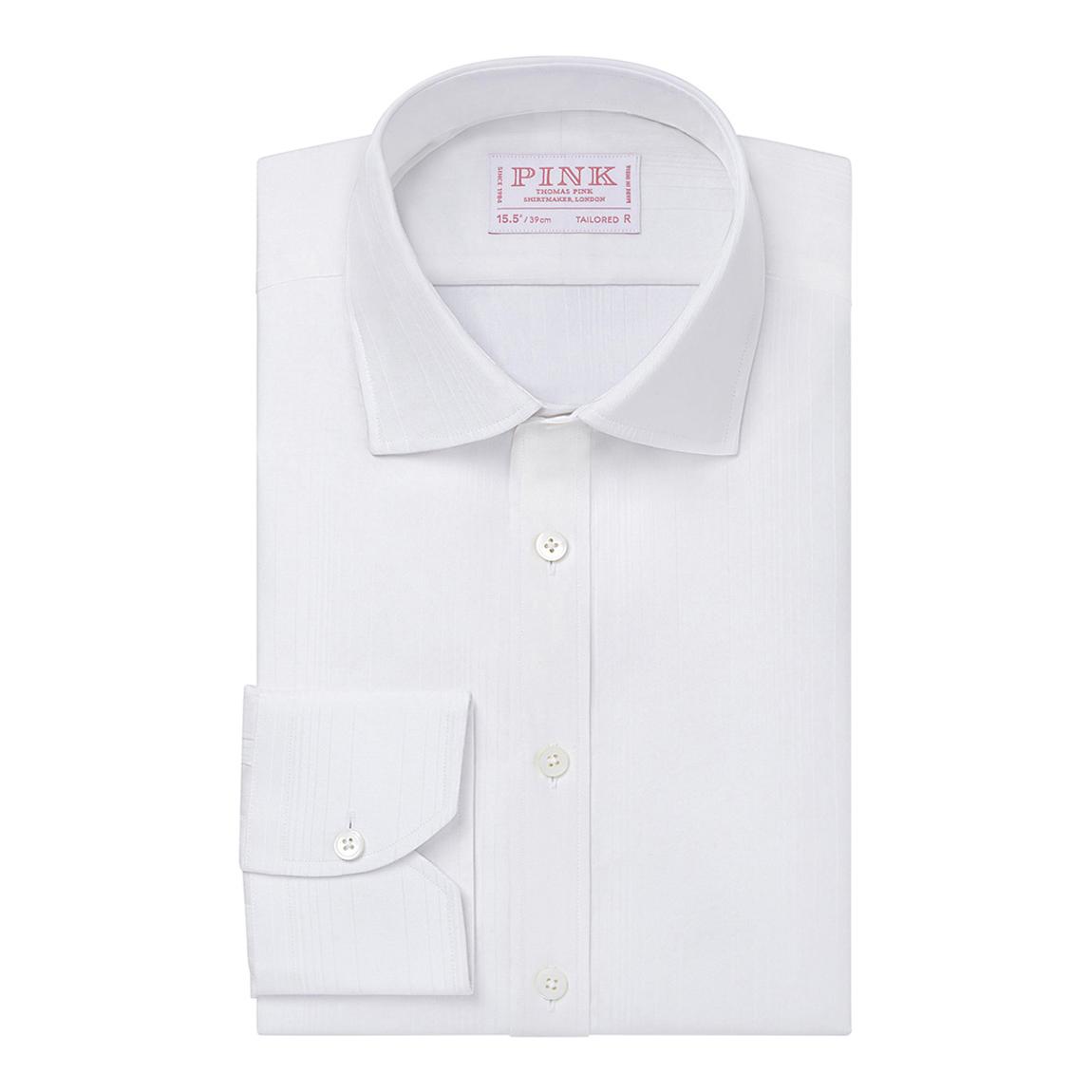 White Stripe Tailored Fit Twill Cotton Shirt main product photo