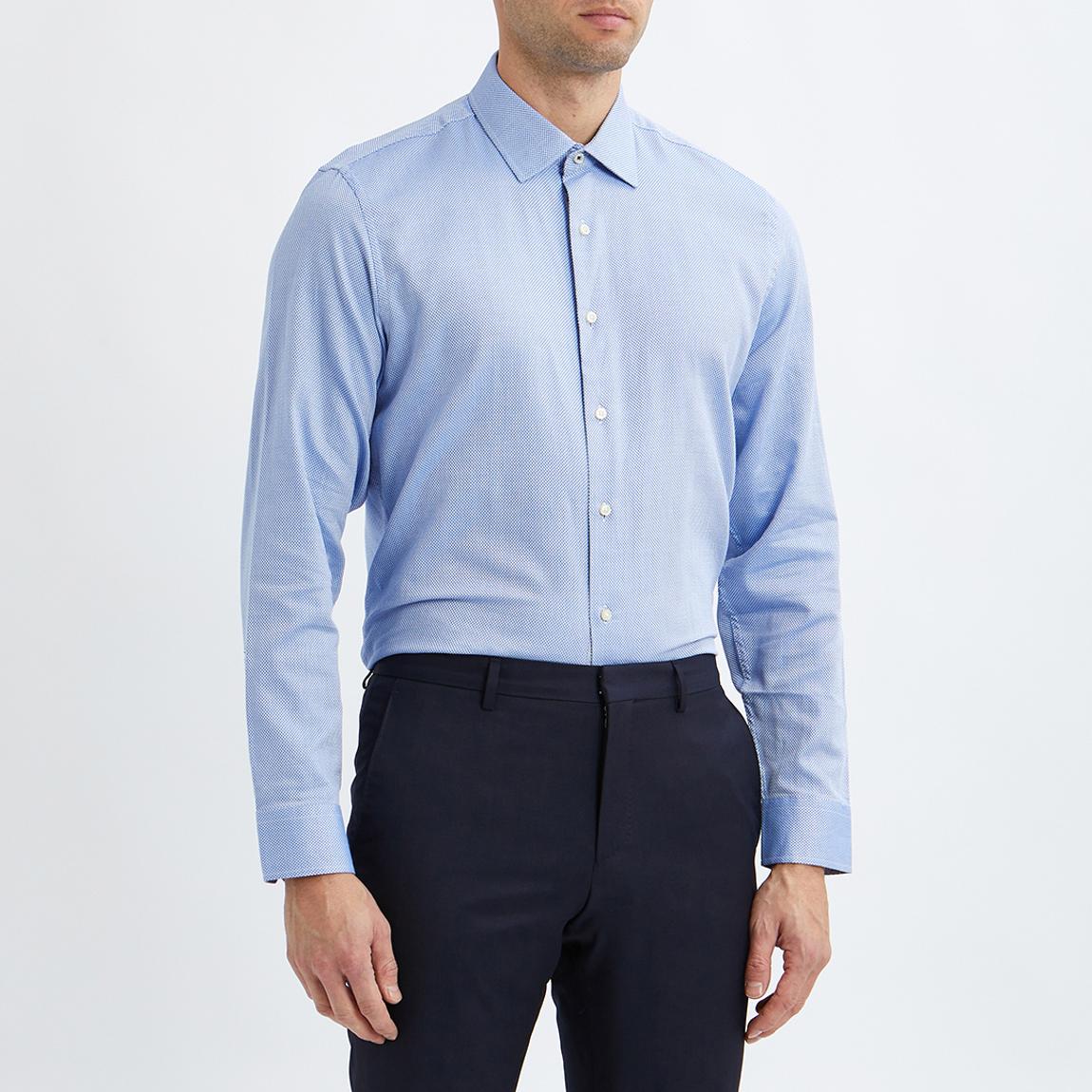 Blue Core Textured Formal Shirt main product photo