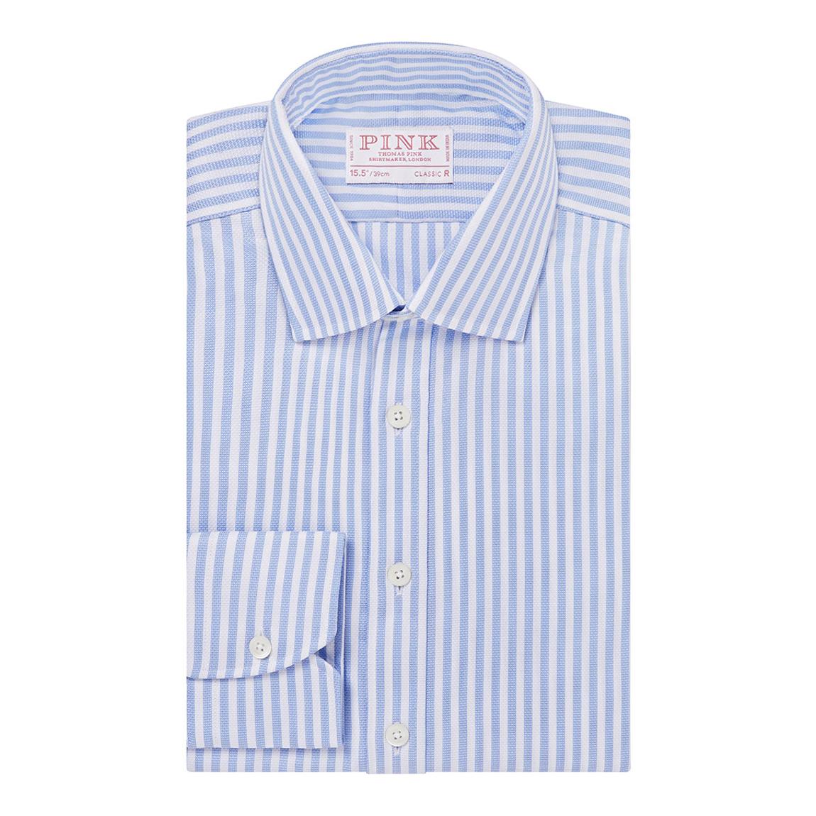 Blue Striped Classic Fit Cotton Shirt main product photo