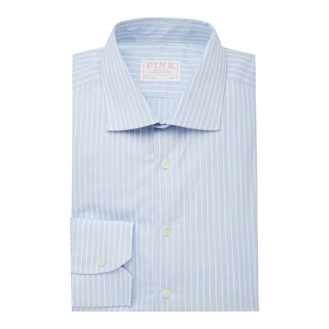 Blue Stripe Slim Fit Cotton Shirt main product photo