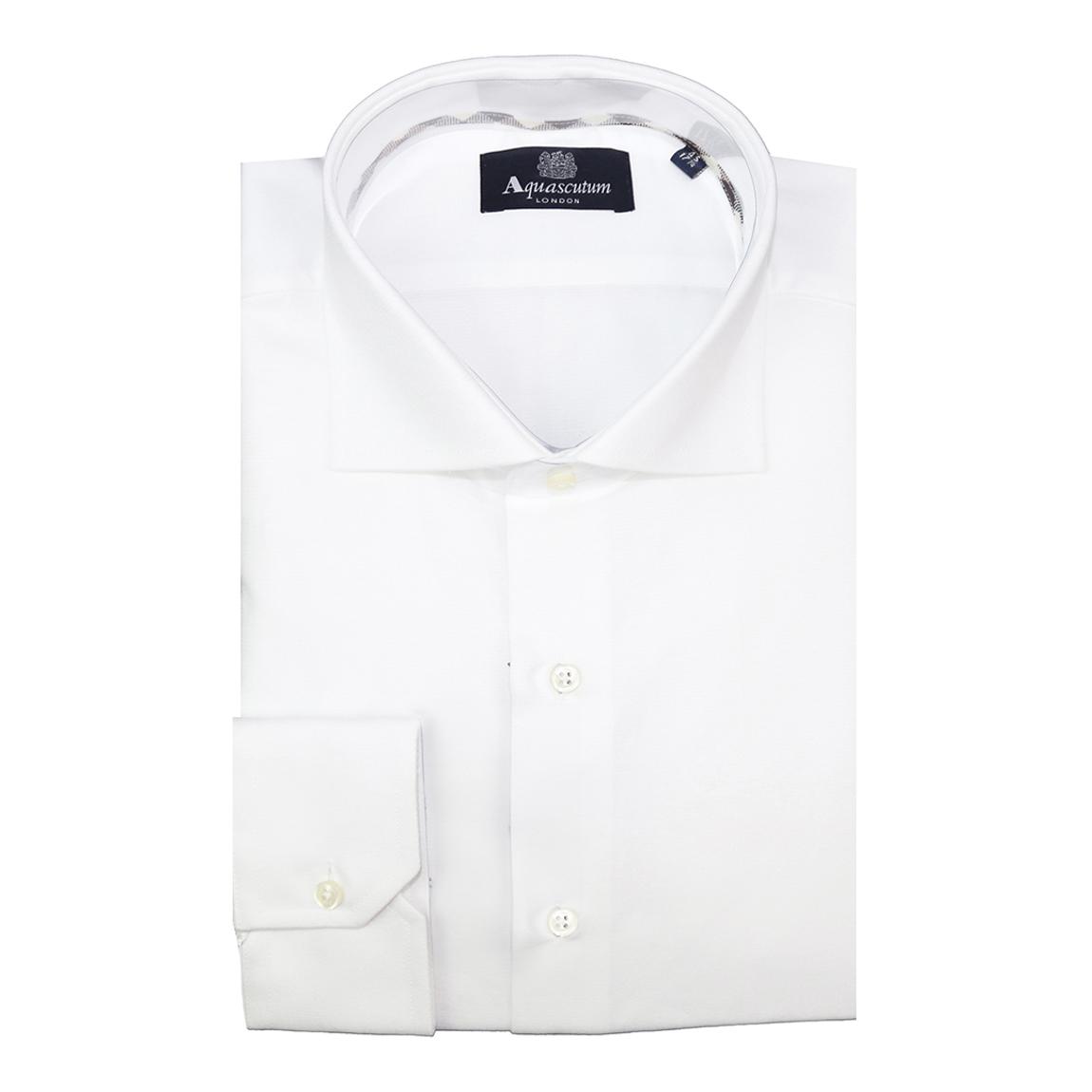White Long Sleeve Button Cuff Cotton Shirt main product photo