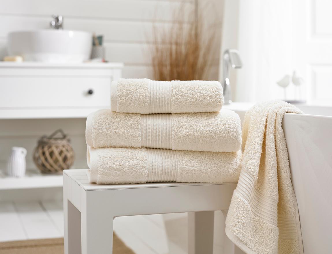 Bliss Pair of Hand Towels, Cream main product photo