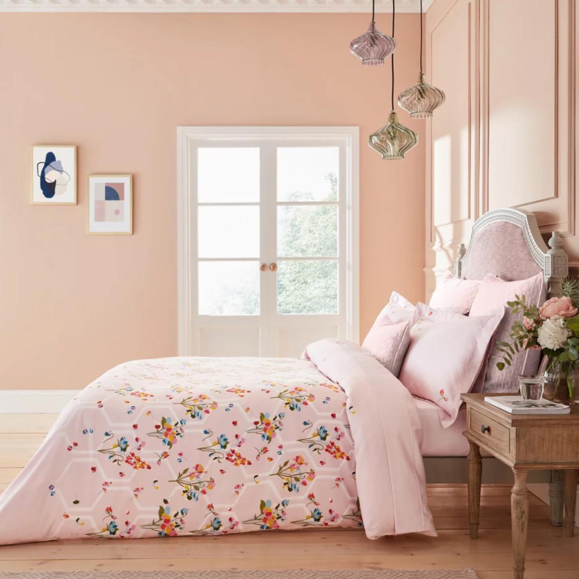 Peppermint Double Duvet Cover Set, Soft Pink main product photo