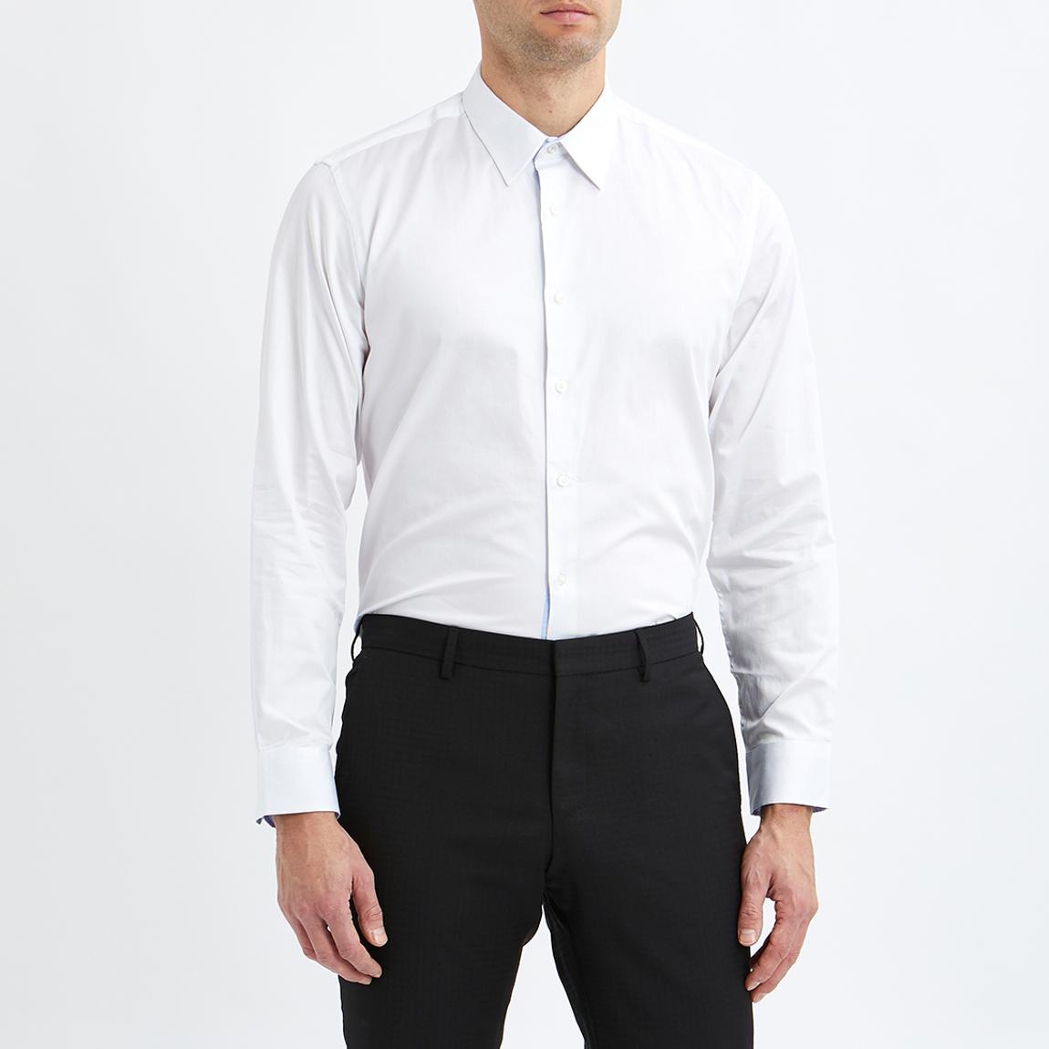 White Sateen Formal Shirt main product photo