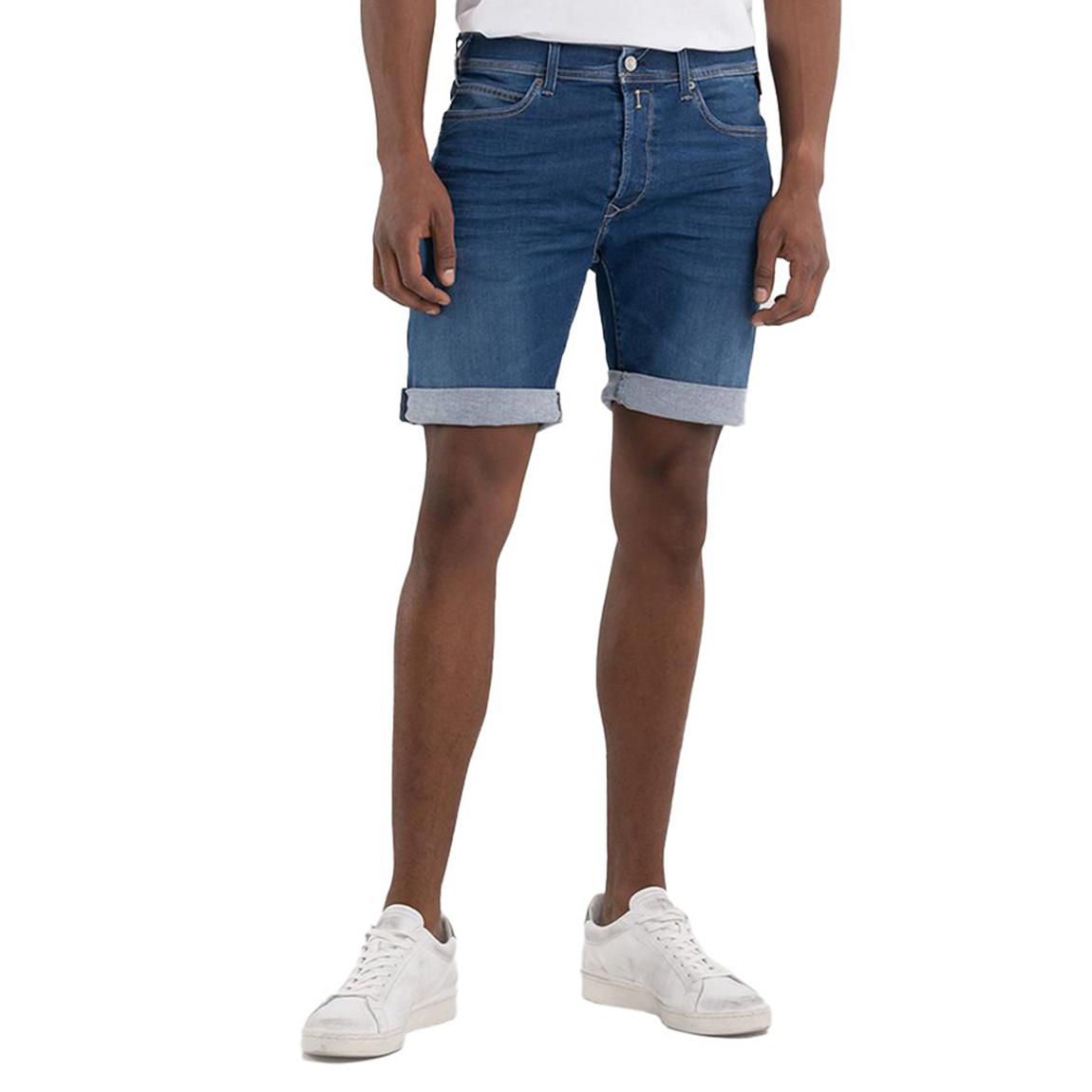Mid Blue 901 Slim Shorts main product photo