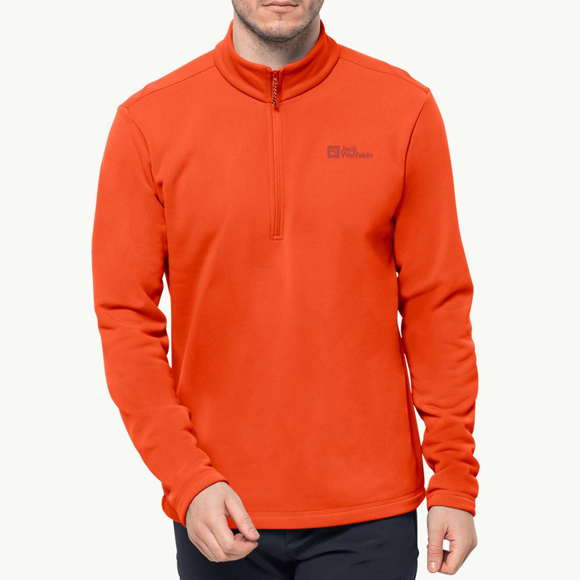 Orange Baiselberg 1/4 Zip Fleece main product photo