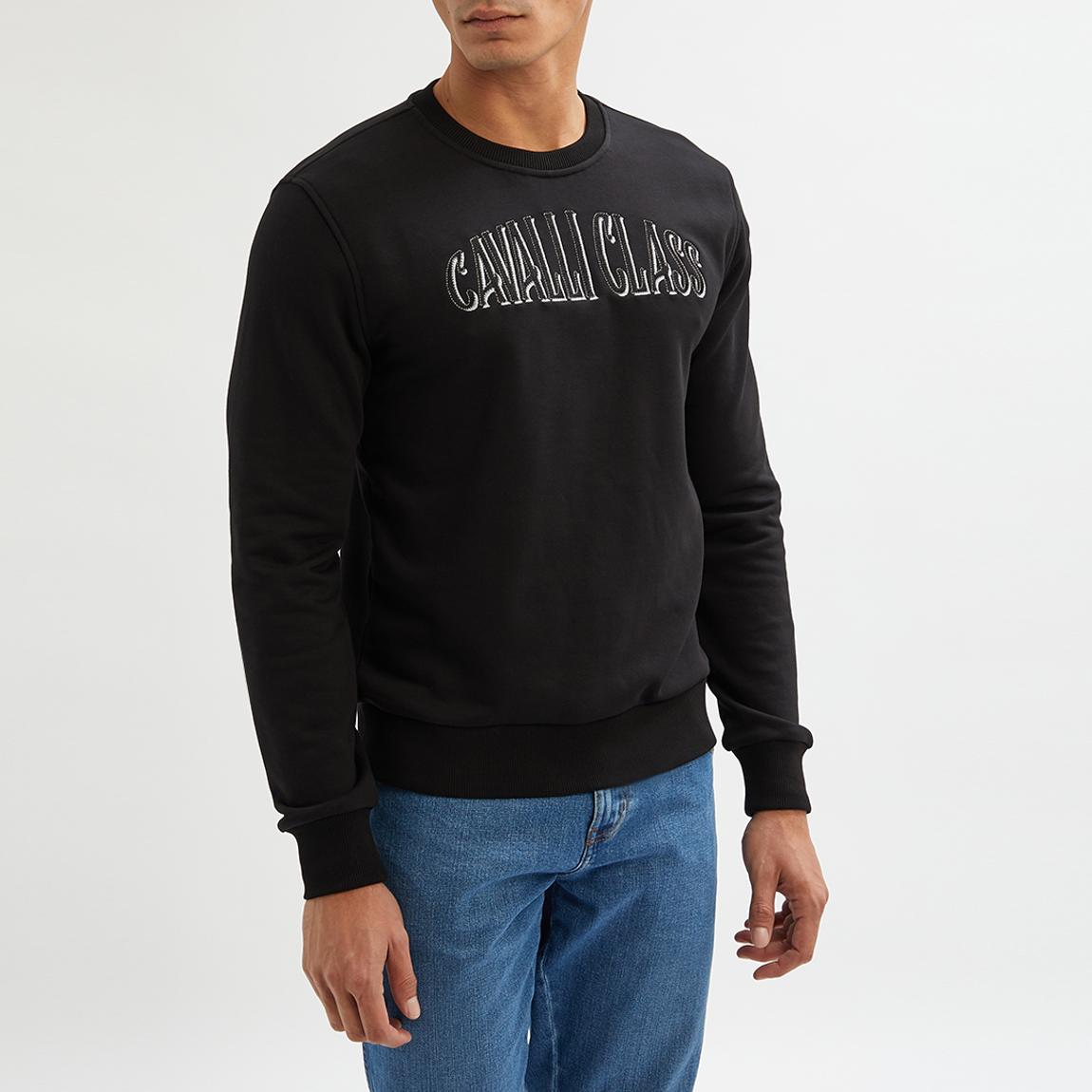 Black Logo Cotton Blend Sweatshirt main product photo