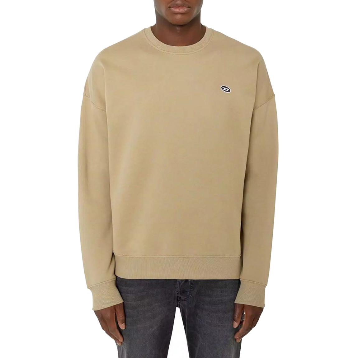 Light Tan Rob Crew Neck Cotton Sweatshirt main product photo