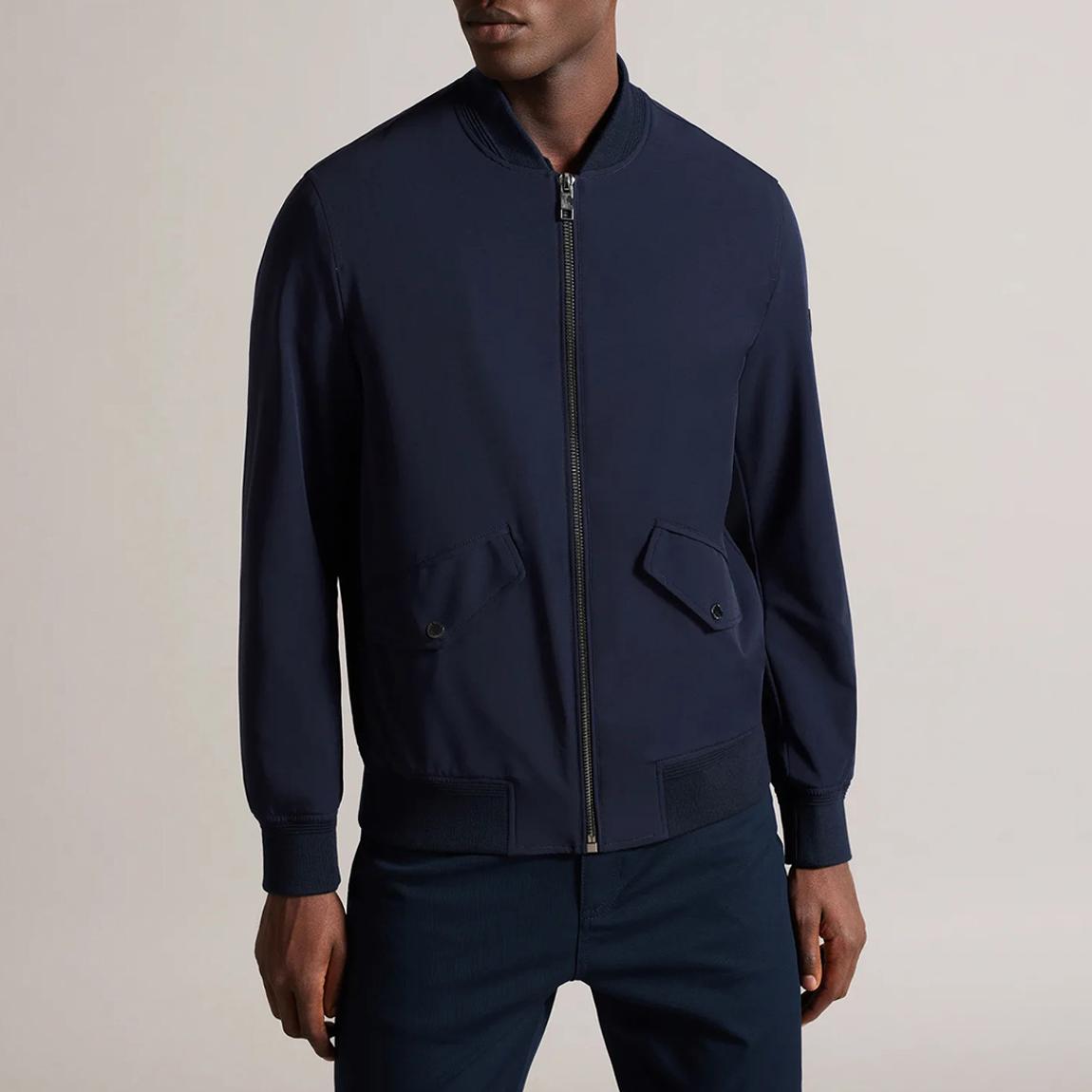 Navy Nylon Bomber Jacket main product photo