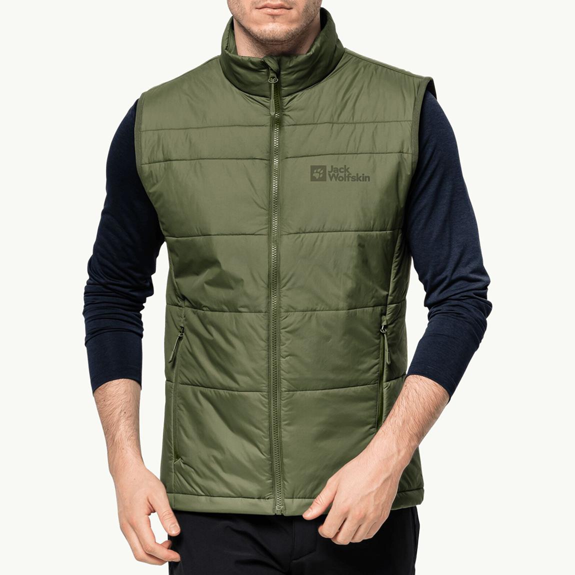 Khaki Bergland Insulated Gilet main product photo