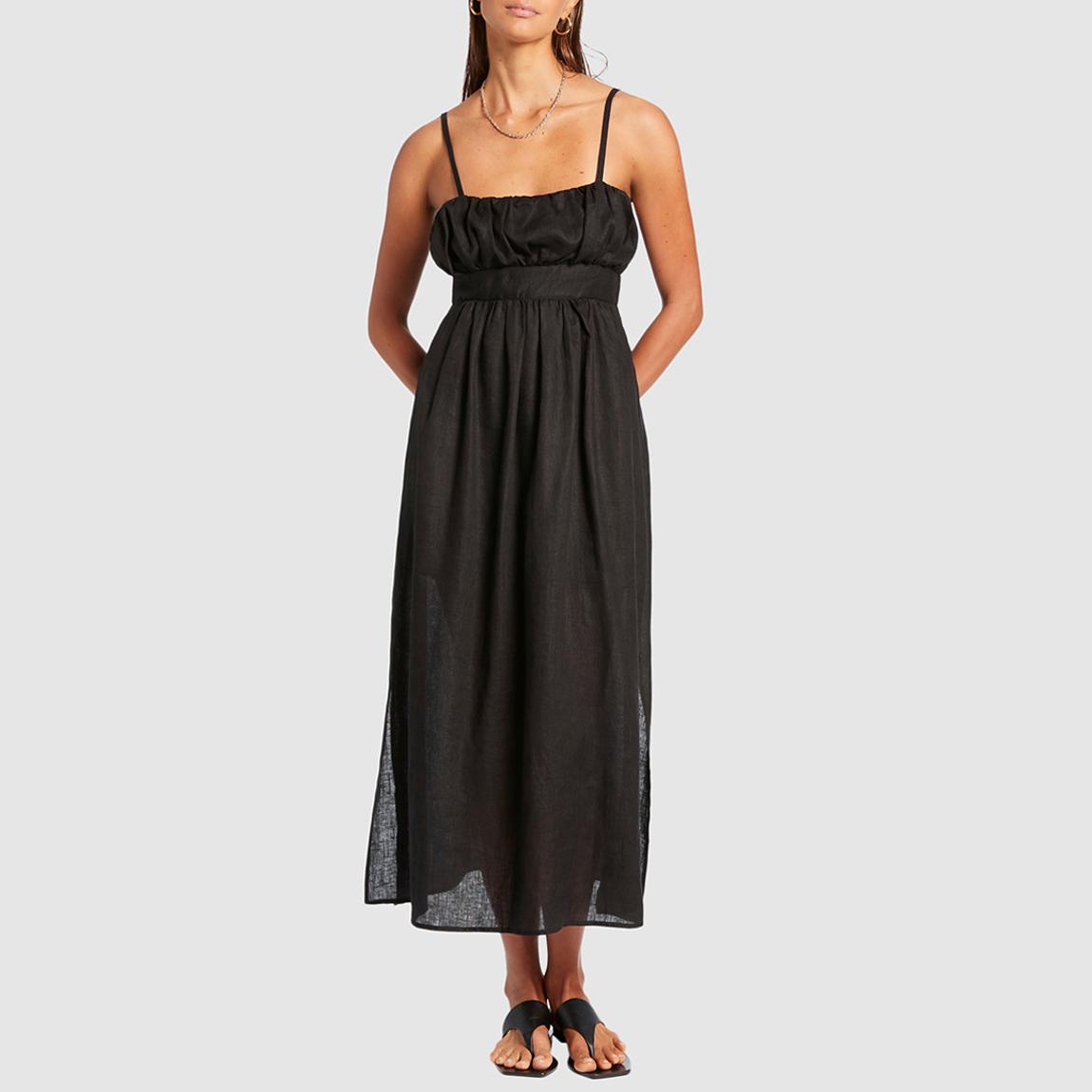 Black Jetset Gathered Dress main product photo