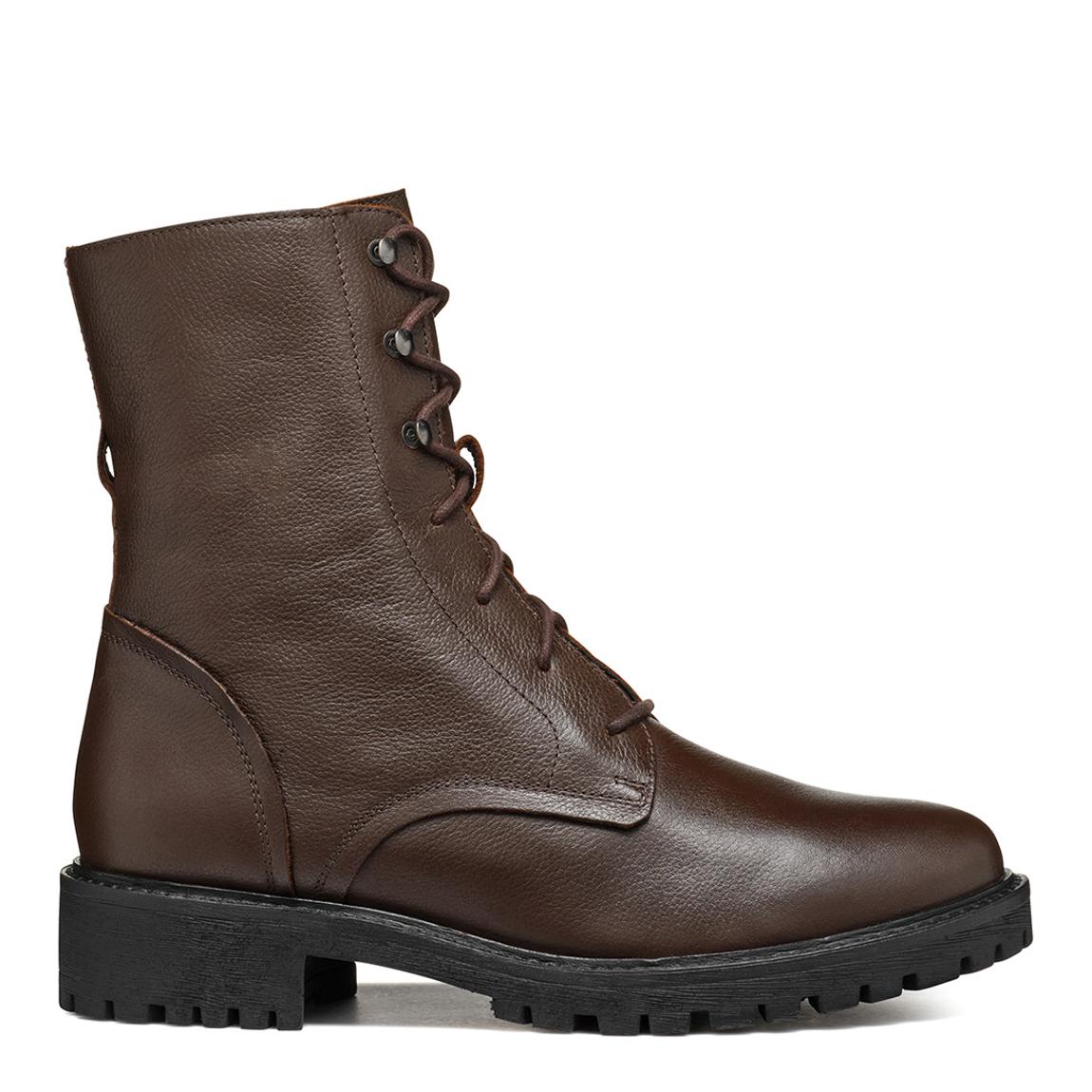 Women's Brown Leather Hoara Ankle Boot main product photo