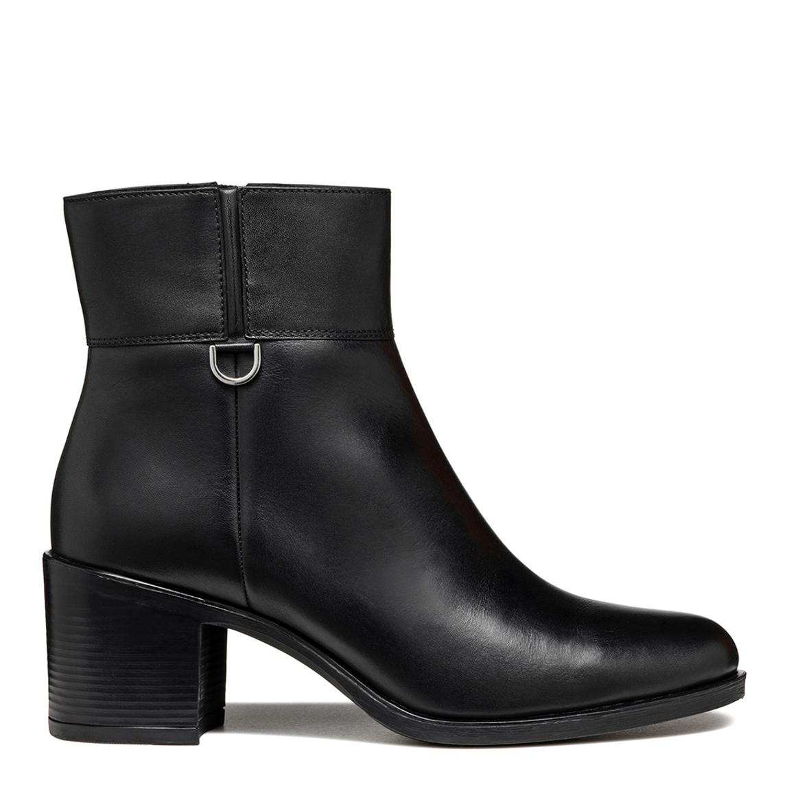 Women's Black Leather Asheel Ankle Boot main product photo