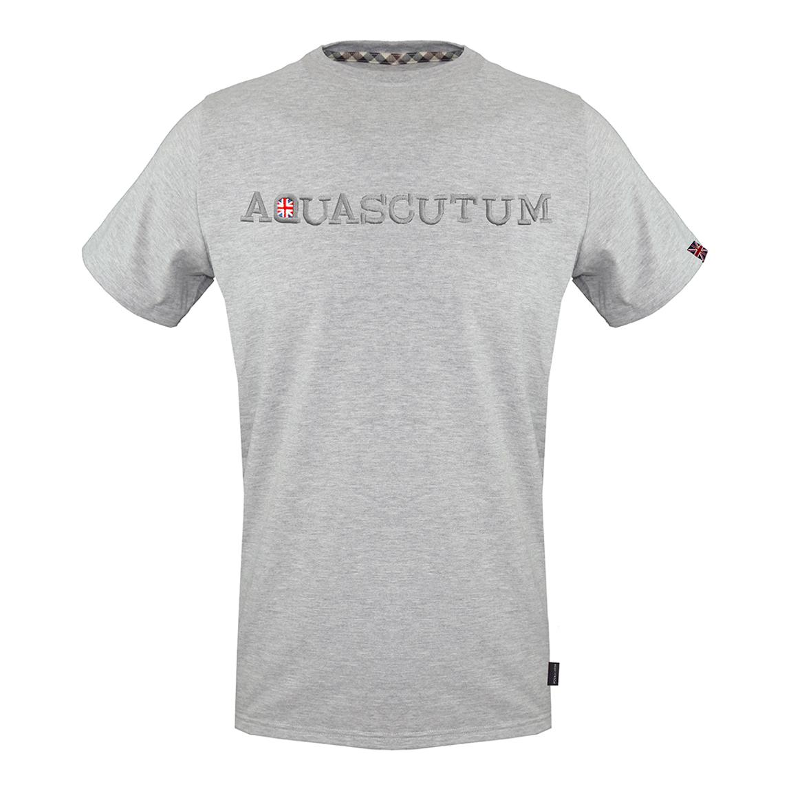 Grey Embossed Logo Cotton T-Shirt main product photo