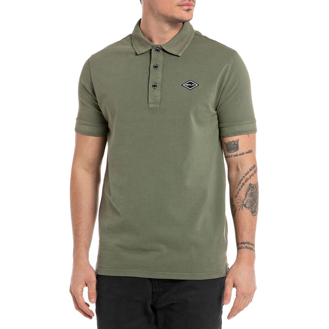 Khaki Cotton Polo Shirt main product photo