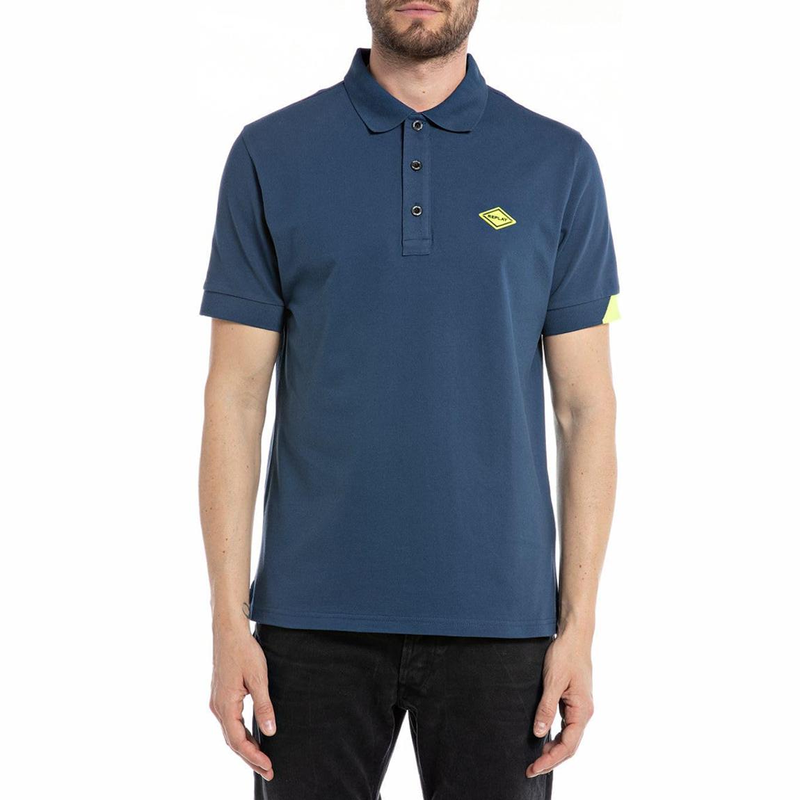 Blue Contrast Polo Shirt main product photo