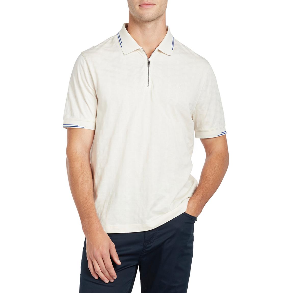 Cream Cotton Textured Polo main product photo
