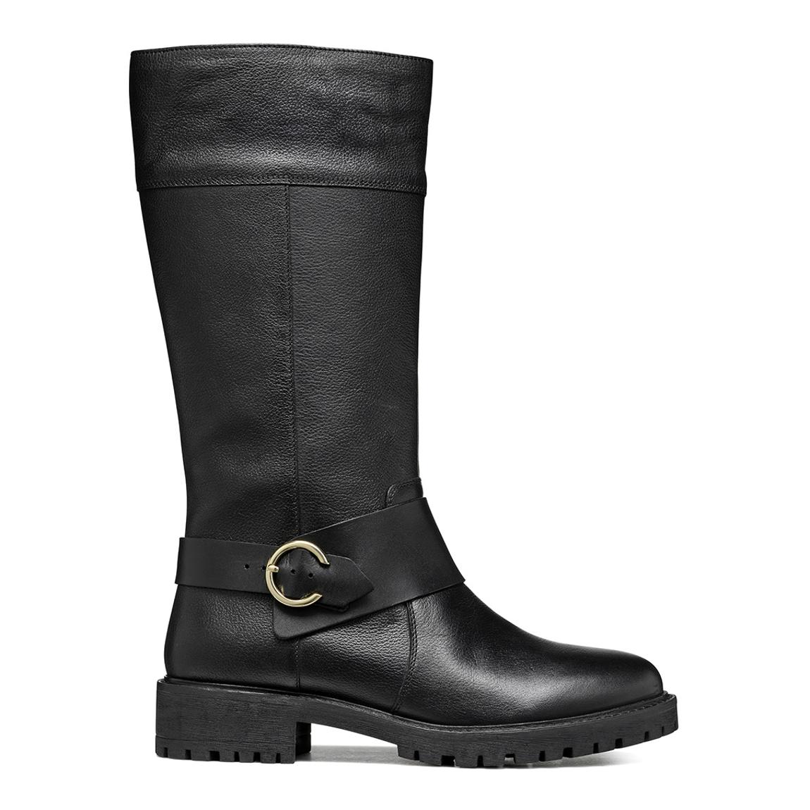 Women's Black Leather Hoara Long Boot main product photo