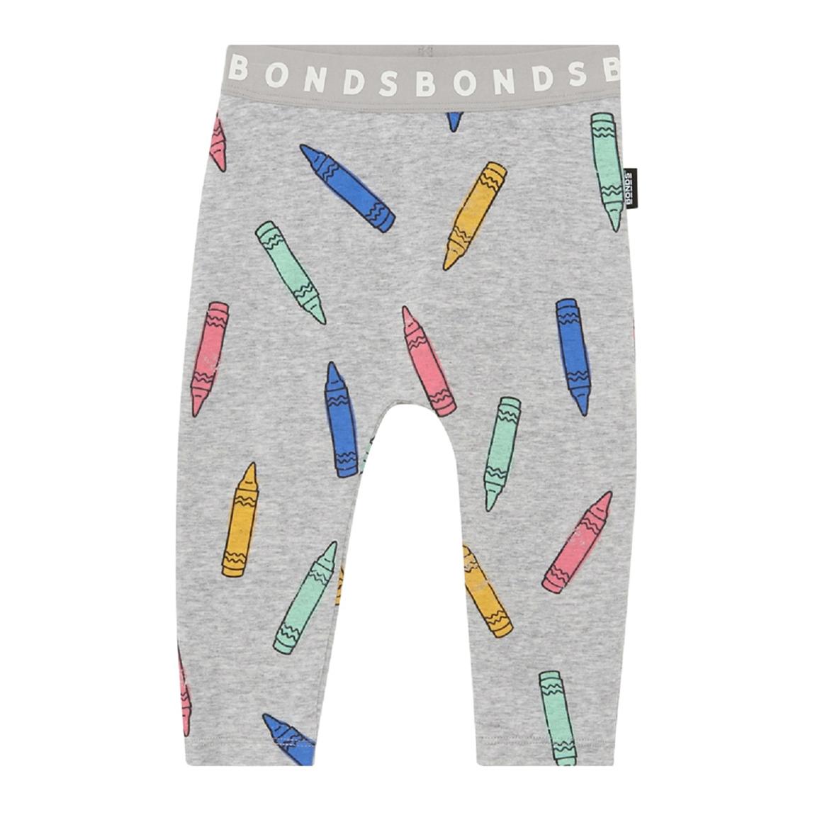 Grey Crayon Stretch Cotton Blend Leggings main product photo