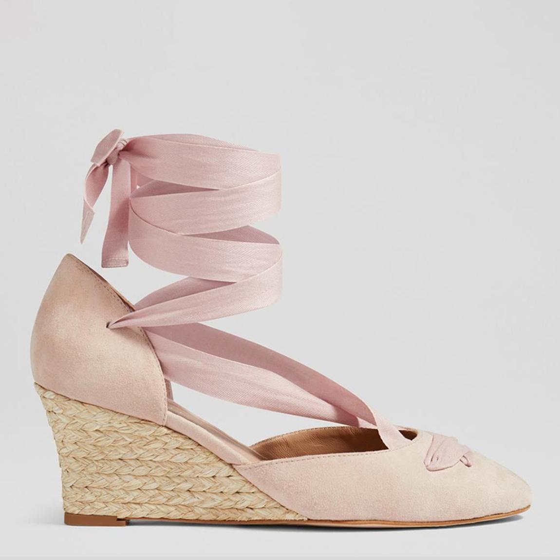 Pink Rose Lana Espadrille Wedges main product photo