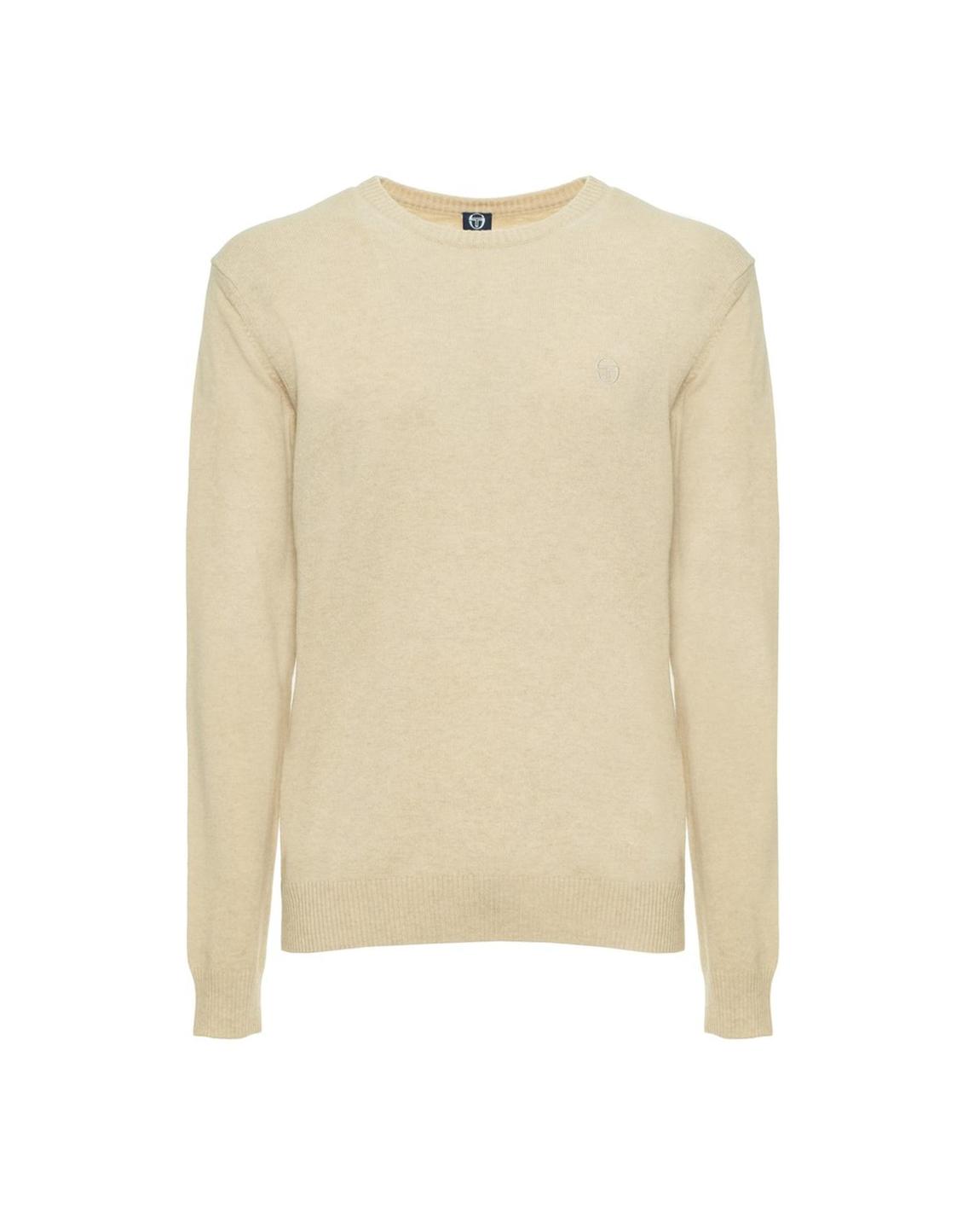 Crew Neck Knit Sweater - Brown main product photo