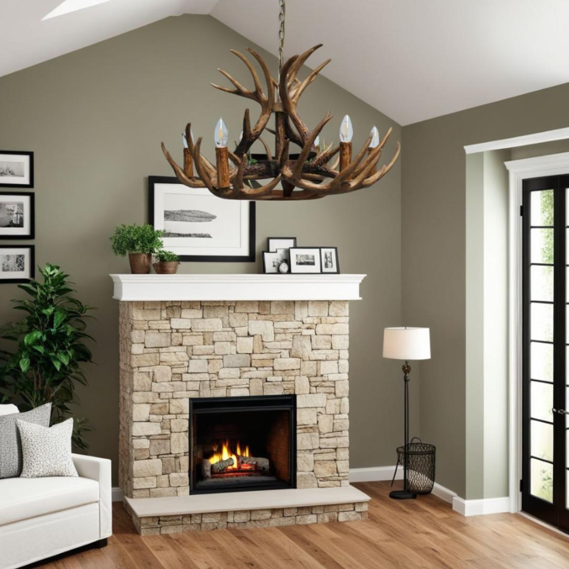 Lochranza 6 Light Rustic Antler Pendant Ceiling Light main product photo