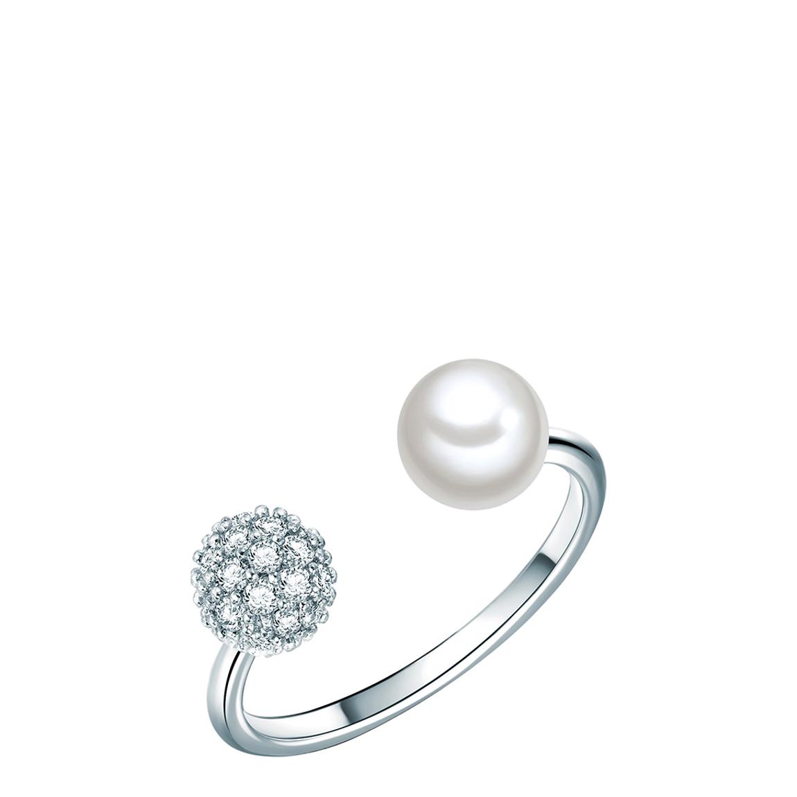 Silver Pearl Ring 6mm main product photo