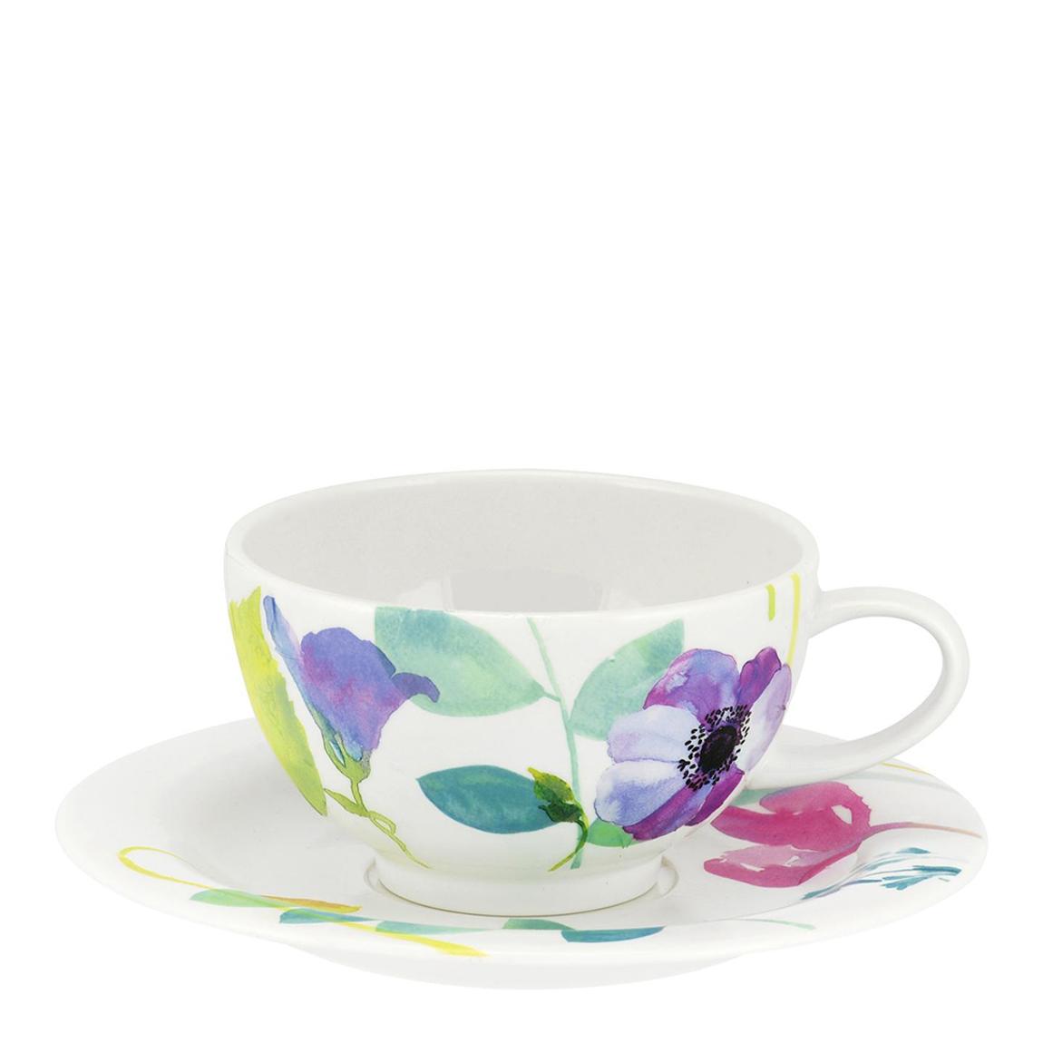 Set of 4 Watergarden Breakfast Cups & Saucers main product photo