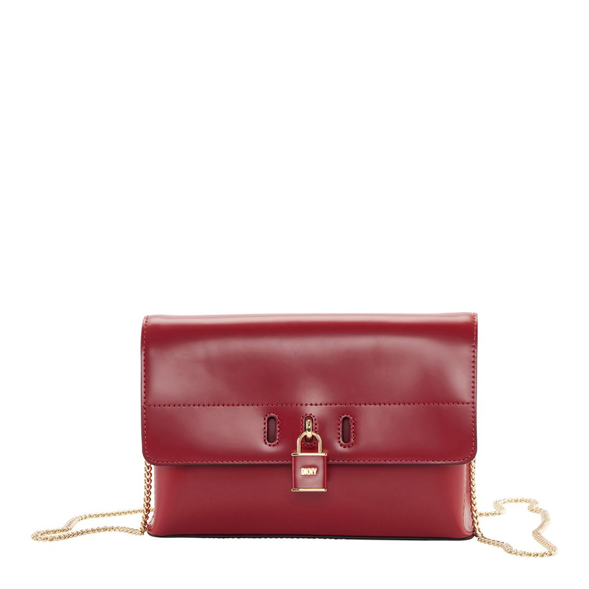 Bright Red Palmer Chain Strap Clutch main product photo
