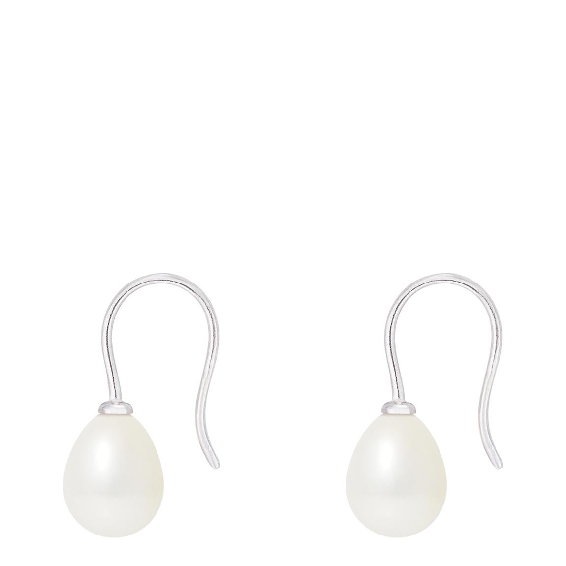 White Pearl Drop Earrings main product photo