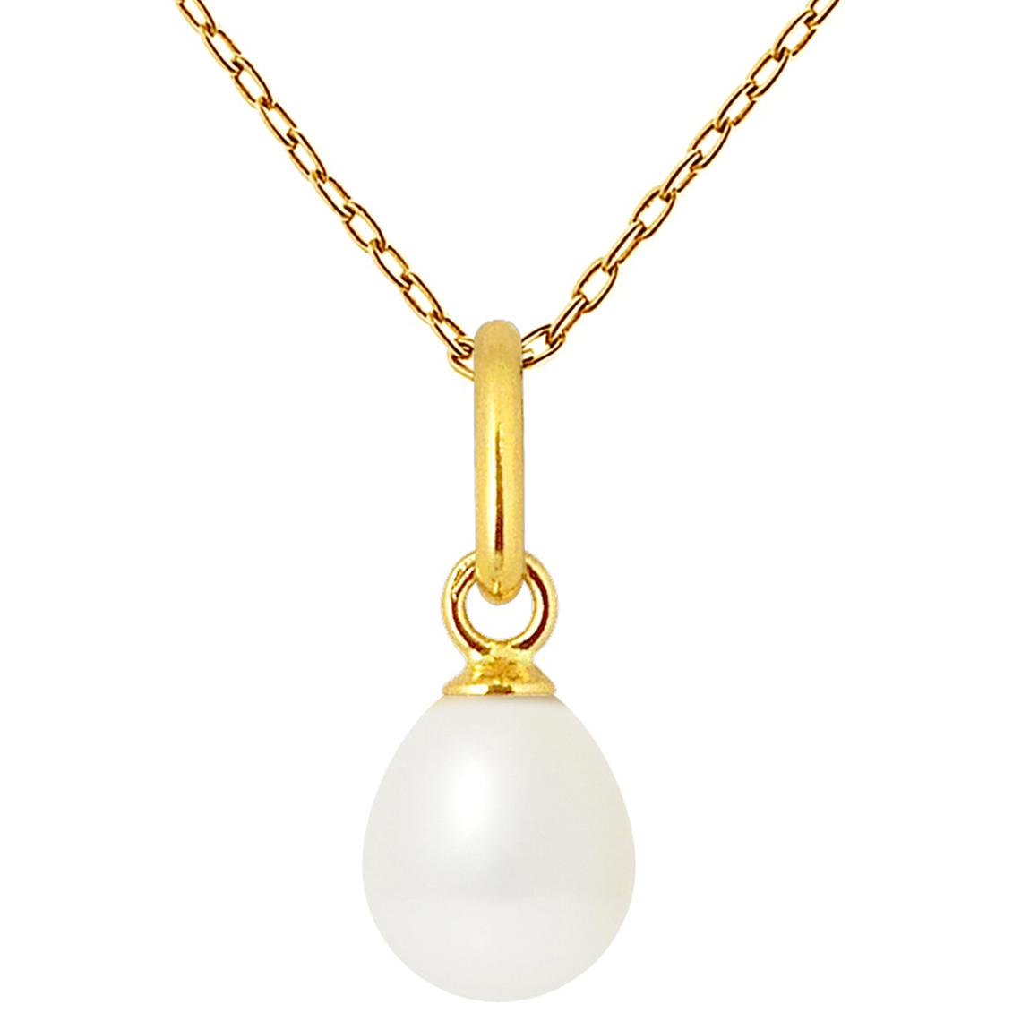 White Pearl Drop Necklace main product photo