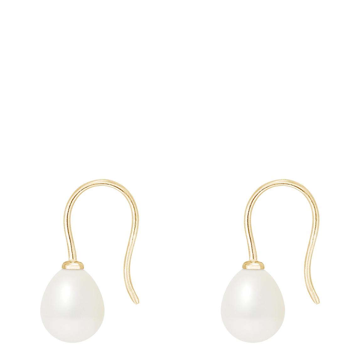White Pearl Drop Earrings main product photo