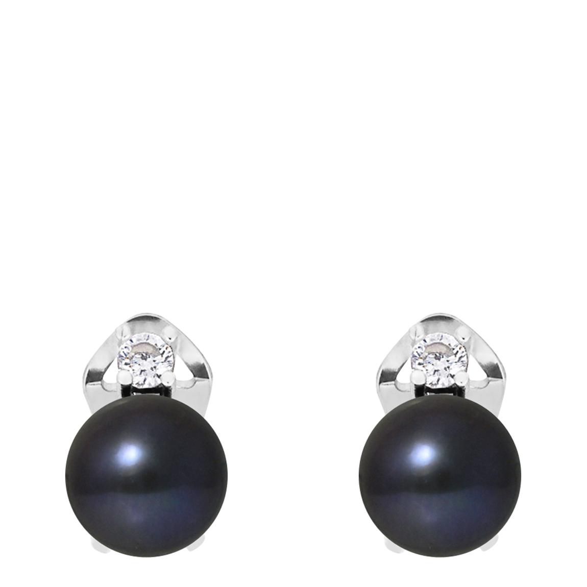 Black Pearl Clip Earrings main product photo