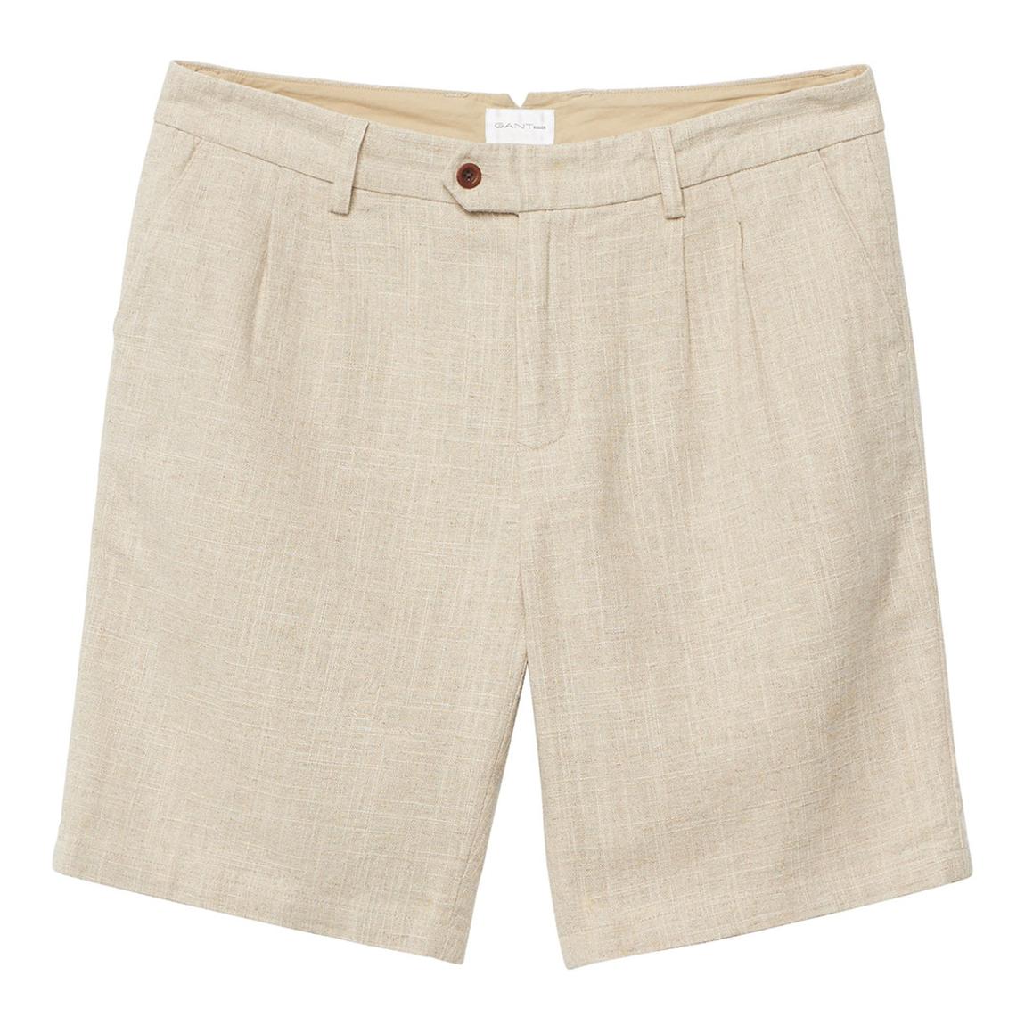 Beige Linen Cotton Shorts main product photo