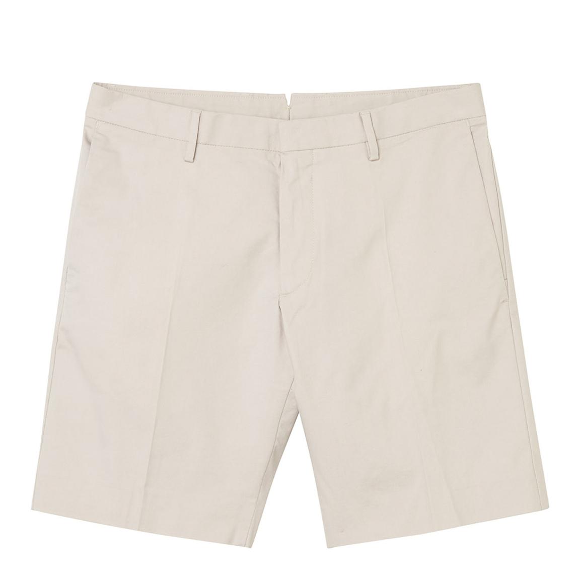 Beige Cotton Blend Bermuda Shorts main product photo